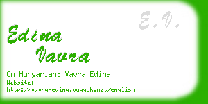 edina vavra business card